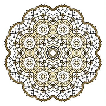 Flower Mandala. Vintage decorative elements. Stock Illustration