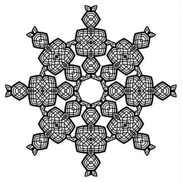 Flower Mandala. Vintage decorative elements. Stock Illustration