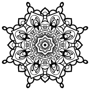 Flower Mandala. Vintage decorative elements. Stock Illustration