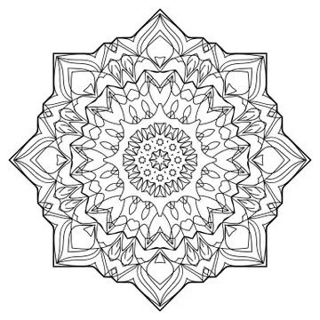 Flower Mandala. Vintage decorative elements. Stock Illustration