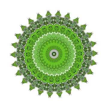 Flower Mandala. Vintage decorative elements. Coloring book page Stock Illustration