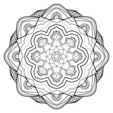 Flower Mandala. Vintage decorative elements. Stock Illustration