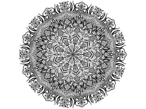 Flower Mandala. Vintage decorative elements. Oriental pattern, illustration. Stockillustratie