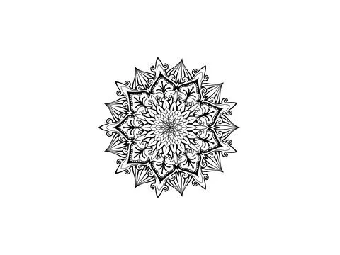 Flower Mandala. Vintage decorative elements. Oriental pattern,  illustration. Stockillustratie