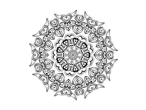 Flower Mandala. Vintage decorative elements. Oriental pattern, illustration. Stockillustratie