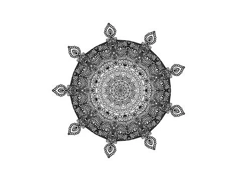 Flower Mandala. Vintage decorative elements. Oriental pattern, illustration. Stockillustratie
