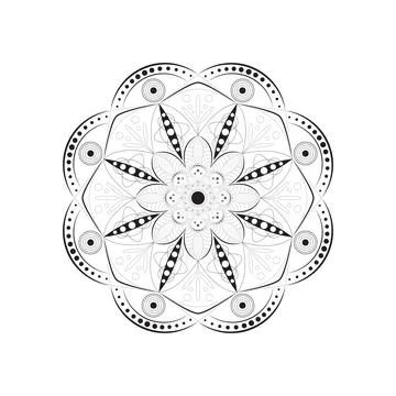 Flower Mandala. Vintage decorative elements. Oriental drawing, vector illustr イラスト素材