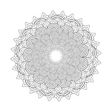 Flower Mandala. Vintage decorative elements. Oriental pattern, vector illus.. Stock Illustration