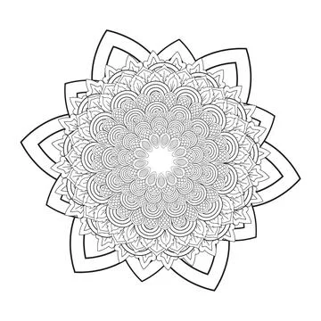 Flower Mandala. Vintage decorative elements. Oriental pattern, vector illus.. Stock Illustration