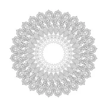 Flower Mandala. Vintage decorative elements. Oriental pattern, vector illus.. Stock Illustration