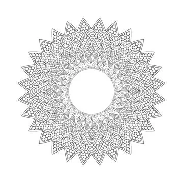 Flower Mandala. Vintage decorative elements. Oriental pattern, vector illus.. Stock Illustration