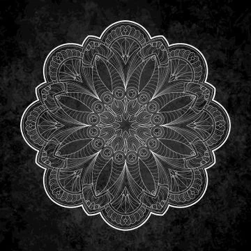 Flower Mandala. Vintage round pattern. Oriental image, vector illustration Stock Illustration