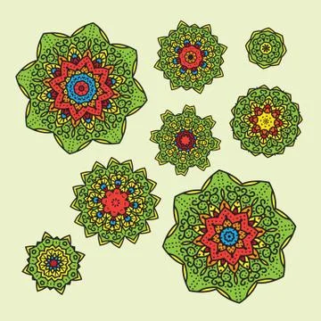 Flower mandalas vector Stock Illustration