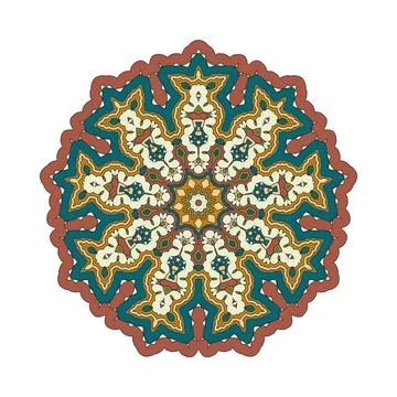 Flower Mandalas. Vintage decorative elements Stock Illustration