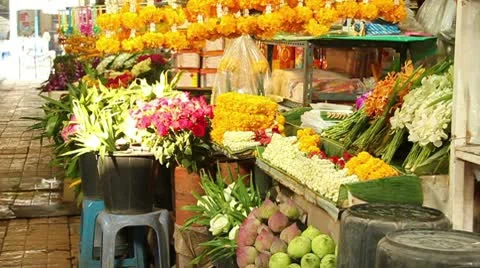 Flower Market Stock-Footage 8986033