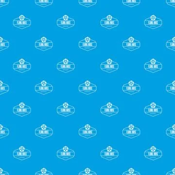 Flower market pattern vector seamless blue Stock Illustration