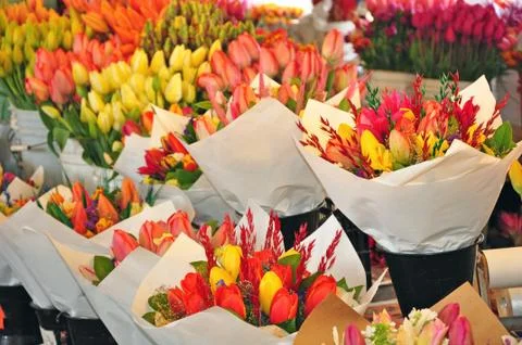 Flower market 스톡 사진