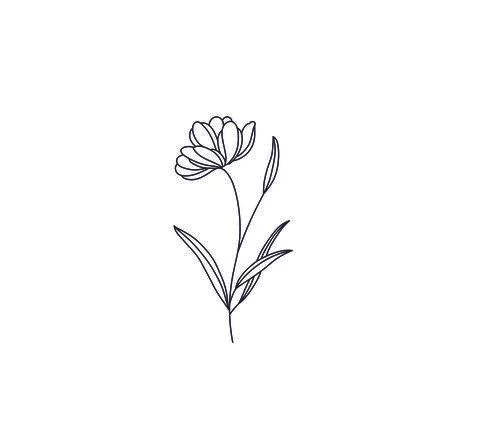 Flower minimal Stock Illustration