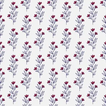 Flower minimalistic pattern design for paper page fill, textile print. Floral Stock Illustration