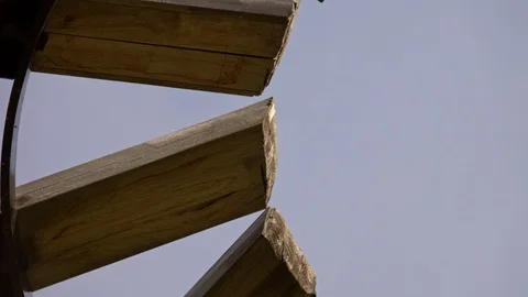 Flower monument on blue sky Stock Footage 113567717