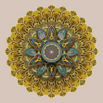 Flower motif pattern design Stock Illustration