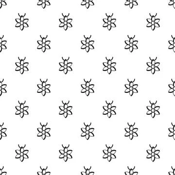 Flower necklace pattern seamless vector 스톡 일러스트