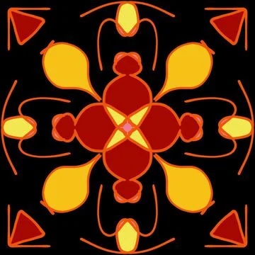 Flower at Night Design Stock Illustration