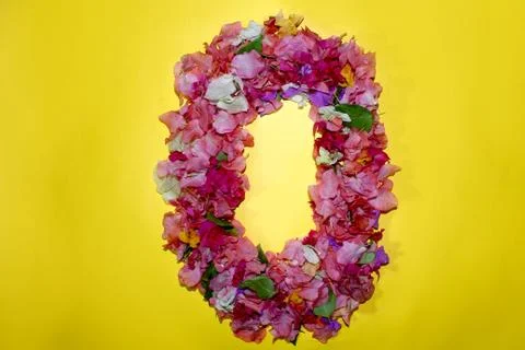 Flower numeric zero number 0 digit Stock Photos