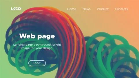 Flower-like objects, wavy 3d abstract vector background. Stock Illustration