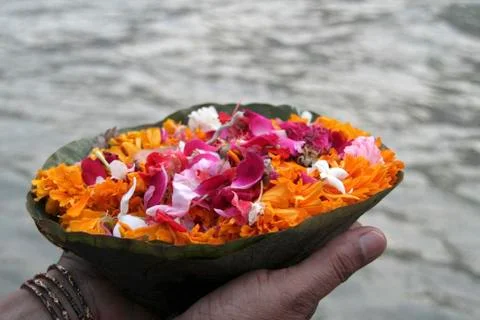 Flower Offering Stock Photos