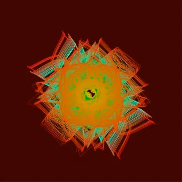 Flower like an old ball of thread Stock Illustration