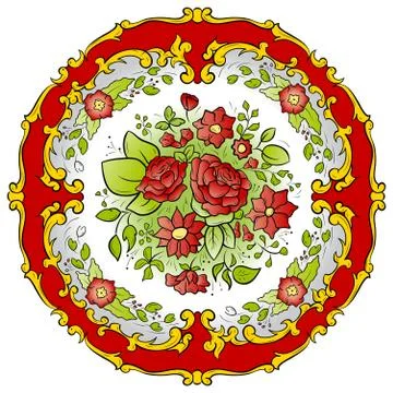 Flower ornament 스톡 일러스트