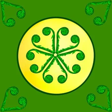 Flower ornament Illustrazione stock