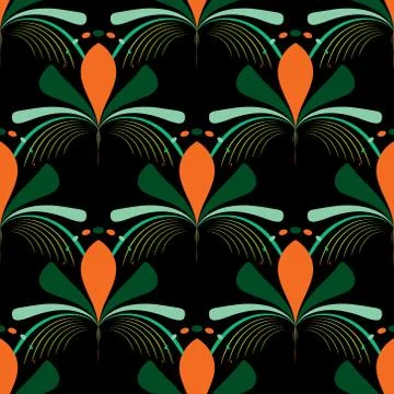 Flower ornament pattern vector tile Illustrazione stock