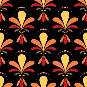 Flower ornament pattern vector tile Stock Illustration