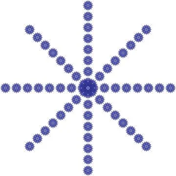 Flower Ornament With Symmetrical Pattern Intricate Floral Geometry Mandala For D Stock Illustration