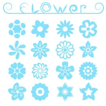Flower ornaments set Illustrazione stock