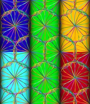 Flower outline colorful pattern pack Illustrazione stock