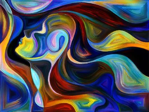The Flower of Painted Dream Illustrazione stock