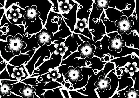 Flower paper cut Stock Illustration