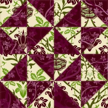 Flower patchwork Illustrazione stock