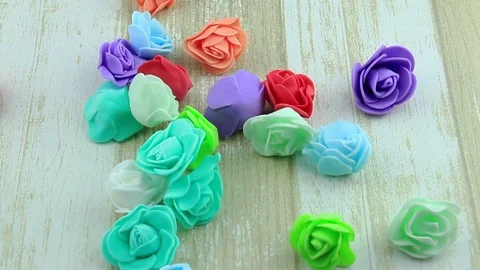 Flower path from decorative roses Stock Footage 77154493