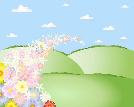 Flower path Stock Illustration