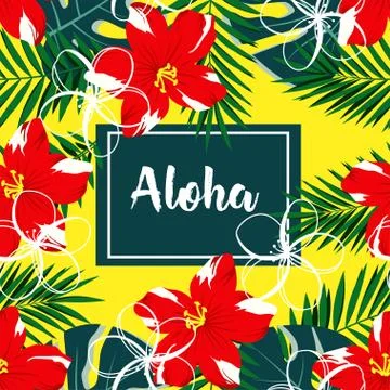 Flower pattern aloha Stock Illustration