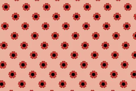 Flower Pattern Background. Floral spring banner, hand drawn thin line flowers 库存插图