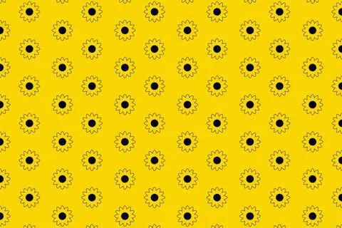 Flower Pattern Background. Floral spring banner, hand drawn thin line flowers Ilustración de archivo