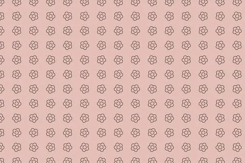 Flower Pattern Background. Floral spring banner, hand drawn thin line flowers Illustrazione stock