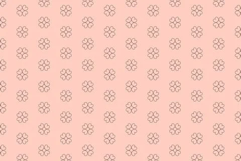 Flower Pattern Background. Floral spring banner, hand drawn thin line flowers Illustrazione stock