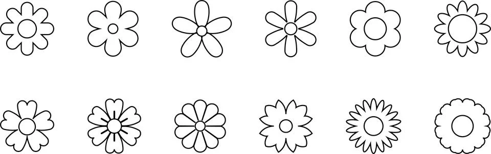 Flower Pattern Background. Floral spring banner, hand drawn with line banner Stock Illustration