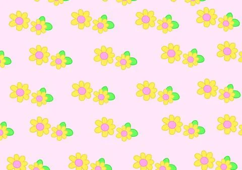 Flower for pattern with background. Illustrazione stock